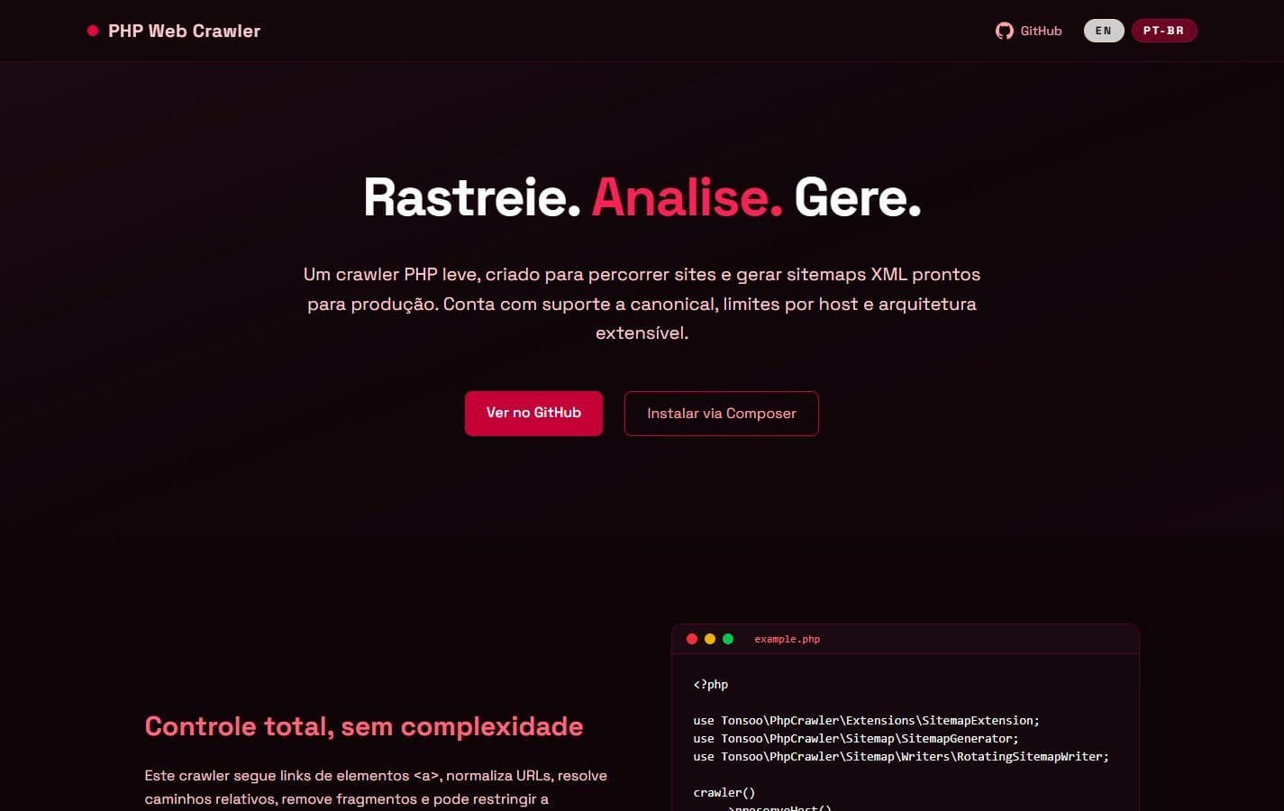 PHP Crawler: Crawler and sitemap generator
