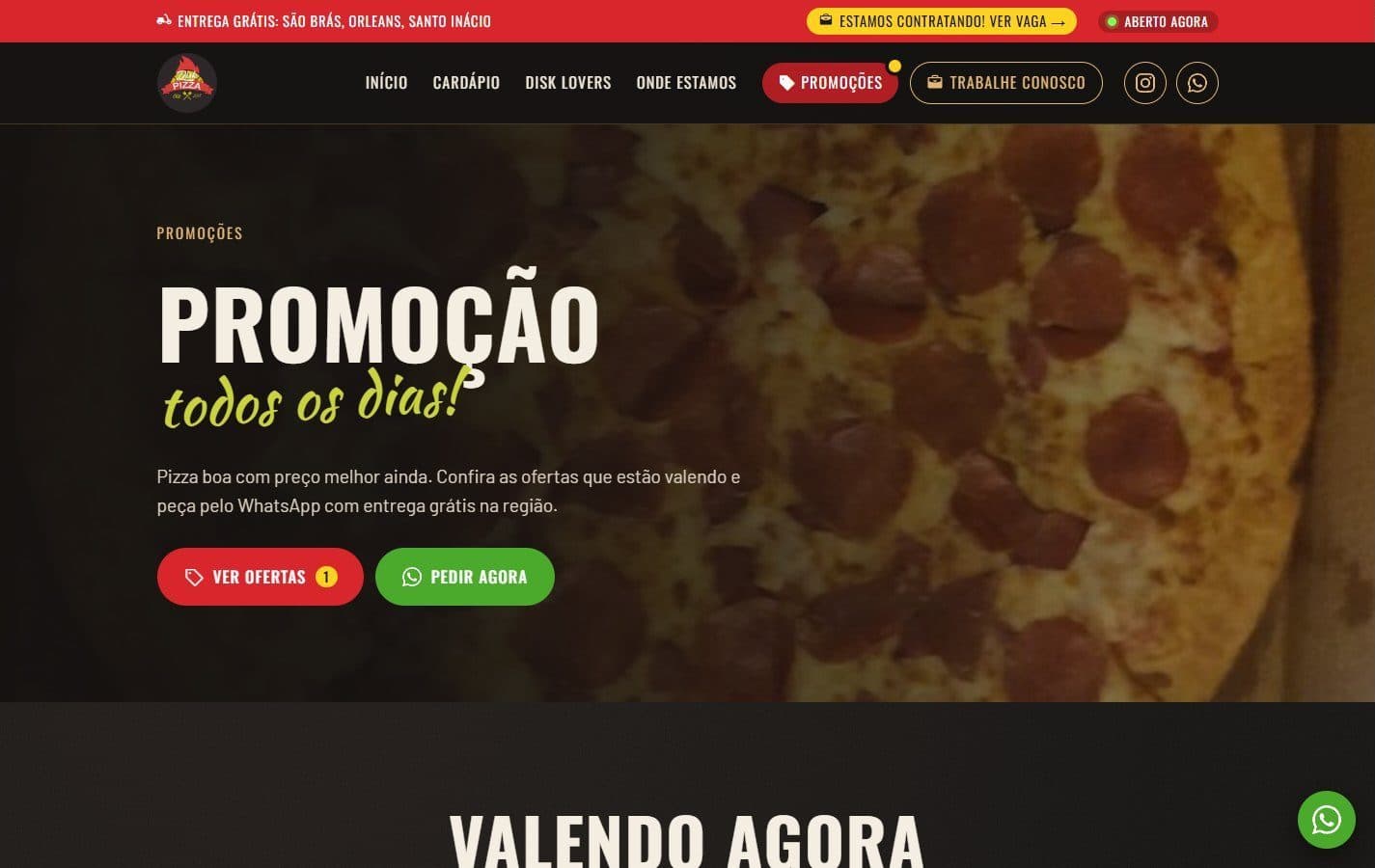 Promotions page fed by a data file.